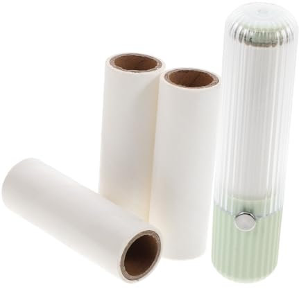 PACKOVE Portable Lint Roller for Pet Hair, Compact Abs Handle with 3 Adhesive Paper Refills, Easy-use Lint Remover for Couch and Carpet