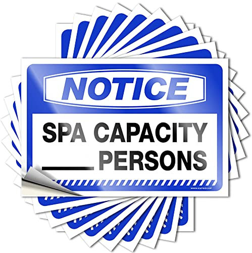 Tool Decal Notice Spa Capacity - Persons Stickers 10 Pcs Funny Signs for Bedroom Tool Box Stickers(8X12CM)