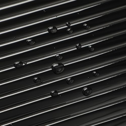 Trafagala Kitchen Stick on Tiles Black Vinyl Self Adhesive Wall Tiles Stickers Kitchen Tile Self Adhesive Splashback for Bathroom Sink, Long Rectangle Subway 10-Sheet, (29x23cm)