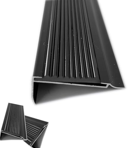 Profilo Antiscivolo per Gradini in Alluminio, 3 Pezzi Protezione per Bordi di Scale in Legno O Superfici Calpestabili 42 Mm X 22 Mm, Lunghezza 100 Cm