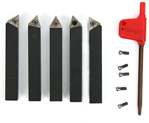 Jectse JUEGO DE HERRAMENTAS DE TORNEADO DE Carburo Indexable, 5 Piezas DE 3/8 Pulg, Herramientas DE DE Carburo Cemento 60 ¡ã/75 ¡ã/90 ¡, Conramientas DE Corte DE