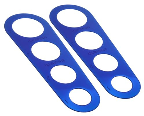 Cabilock Règle Doseuse Pour Spaghetti En Acier Inoxydable 4 Trous, Mesureur De Pâtes Métal, Accessoire La Cuisine Pratique Pour Portions Multiples, Lot De 2, Usage Domestique
