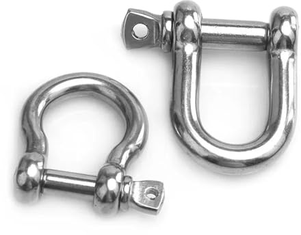 Manilles en acier inoxydable 304 - Connecteur de chaîne marine M4-M16 en forme de D/Bow/U(Bow Shape Size M4)