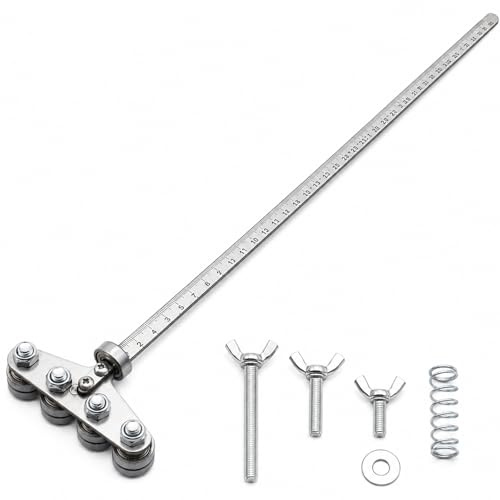 80cm Four-Axis Stainless Steel Circular Saw Guide Rail, Circular Saws with Screws and Spring for Precision Cutting, Woodworking Tools and Accessories for Home Renovation and Construction