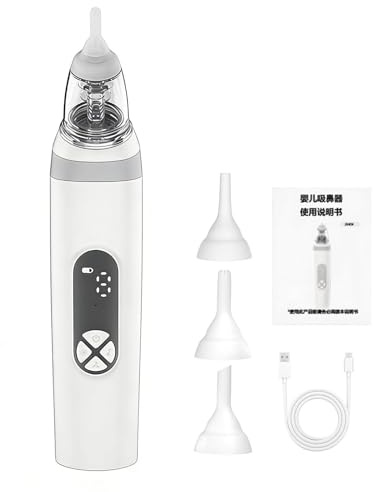 Mouche bébé électrique Nasensekretsauger Aspirateur nasal Aspiration puissante 3 niveaux d'aspiration apaisantes Musique apaisante Facile à nettoyer