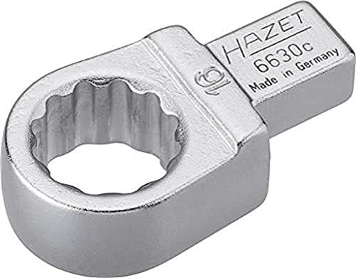Hazet Einsteck-Ringschlüssel 6630C-16, 9 x 12 mm Einsteck-Vierkant, SW 16 | SW 16, Antrieb 9 x 12 mm Einsteck-Vierkant massiv, Abtrieb Außen-Tractionsprofil Doppelsechskant, verchromt, SW 16 mm, 57 g