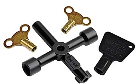 Merriway BH00936 Werkstattsortiment Schlüssel für Heizkörper/Messgeräte, Schwarz