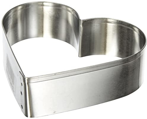 Staedter Molde para Galletas (hojalata, Forma de corazón, Color Plateado, hojalata, Plateado, 10 x 3 cm