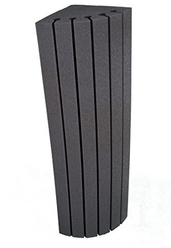 Keyhelm | Fonoassorbente Bass Trap Cilindrico H100 | 25x25cm altezza 100 cm D25 Grigio antracite | Pacco da 4 | Correzione Acustica Basse Frequenze | Studi di registrazione