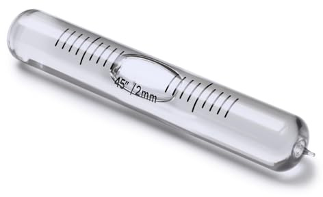 Replacement Level Glass Vial, Spirit Bubble Level, With Nib, 70mm x 11mm