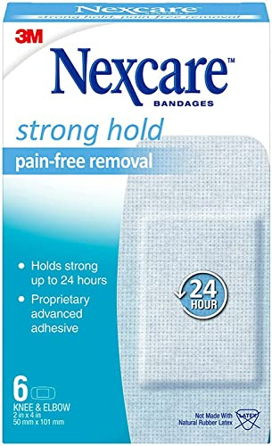 Nexcare Sensitive Skin Bandages,Knee and Elbow 6 ea (Pack of 3)