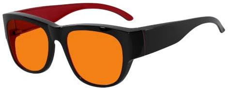Eyekepper Blue Light Glasses for Woman/Men/Women, Blocking, Fit over Amber | Orange Tinted Anti Bluelight, Gaming Computer Screen Blockers, Filter Green-light, Womens Mens Sleep, Blueblockers Oversized