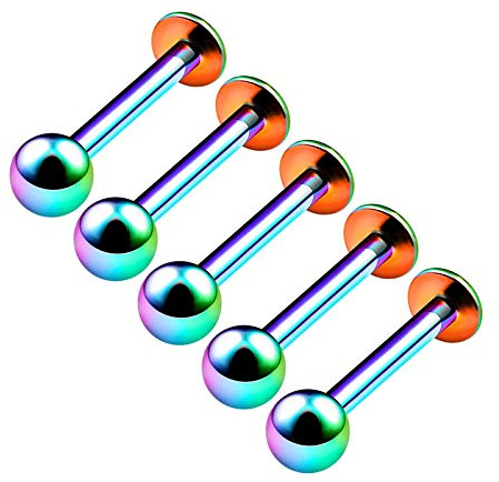 5 Stk Edelstahl Klein Labret Ohrringe Piercing Schmuck, Edelstahl, Stahl, keine Angabe