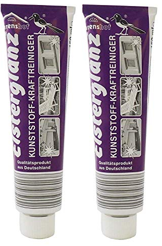 2x 150ml Elsterglanz Original Kunststoff-Kraftreinger, Kunststoff-Pflege, Kunststoffreiniger Plastik-Politur z.B. für Camping- und Gartenmöbel, Fenster- und Türrahmen, Rolltore und Rolladen