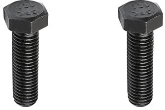 MroMax M14 x 50 mm Sechskantschrauben, Karbonstahl, Befestigung, metrisch, schwarz, linker Zahn, Anti-Zahn, 2 Stück