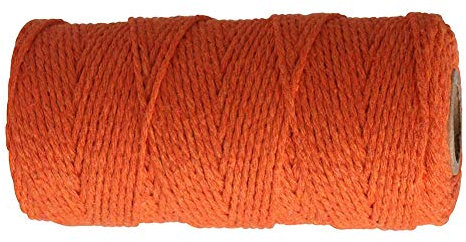 Elonglin Cordel de algodón, 100 m x 2 rollos de 3 capas para cocinar, atar aves de corral, hacer carne, salchichas, manualidades (color 4)