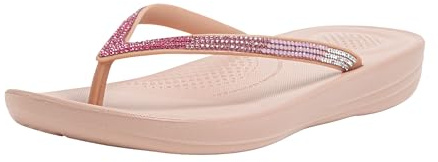 Fitflop Iqushion Sparkle Sandali con zeppaDonna | Sandali da passeggio leggeri impermeabili con comfort imbottito e supporto per arco plantare