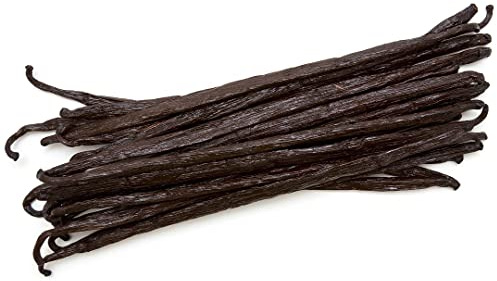 Ugandan Vanilla Beans Whole Grade A Vanilla Pods for Homemade Vanilla Extract, Baking, Ice Cream, Flavoring, & Vanilla Powder (25 Pack)
