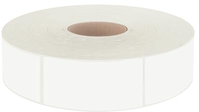 600 PCS White Rectangular Stickers, Blank Write On Labels Self-Adhesive Stickers Roll White Name Tags with Permanent Adhesive for File Folders Office School Supplies(1.54” x 0.74”)
