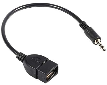 Vikye Cavo Convertitore Audio Adattatore Maschio da 3,5 Mm A USB Femmina per Jack Audio AUX per Auto, Cavo Adattatore Convertitore USB 2.0 Tipo A Femmina OTG