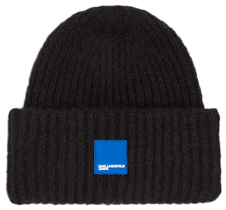 KARL LAGERFELD JEANS Herren Box Logo Beanie Schwarz One Size