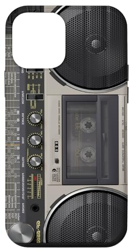 Boombox Throwback Retro Music Stereo Ghettoblaster, Grau Hülle für iPhone 12 mini