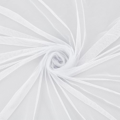 NBEADS Tessuto A Rete Bianco Da 3x1.6 m, Tessuti A Maglie Esagonali In Poliestere Tessuto Web-Eye Leggermente Elastico per Progetti di Cucito Accessori Artigianali Fai Da Te