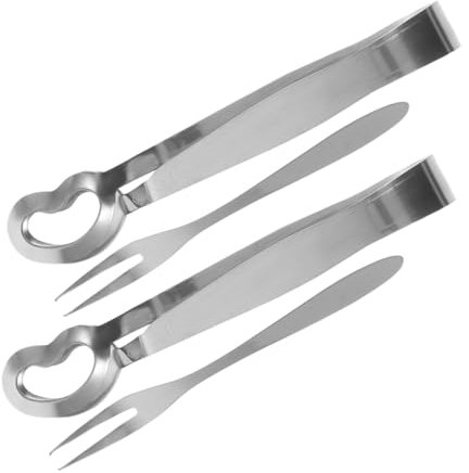 HOMOBABE 4piezas Vajilla De Caracol Tenedores y Pinzas Para Caracoles De Acero Inoxidable Utensilios De Cocina Para Servir Caracoles y Mariscos Comidas