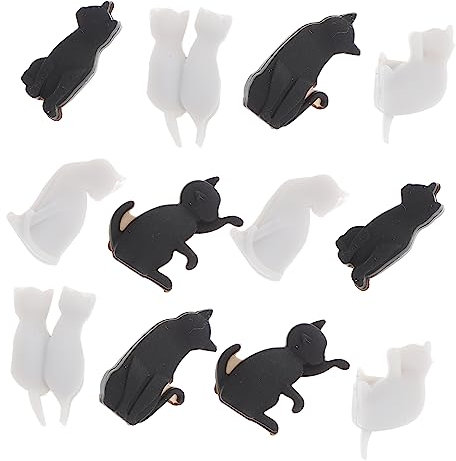 Gatuida Marcadores De Vaso De Vidrio De Silicona Diseño De Gato, 12 Piezas Multicolor, Antideslizantes, Reutilizables, Para Fiestas y Eventos Sociales