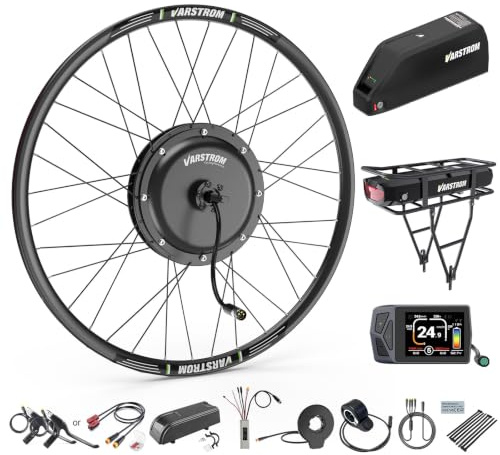 48V Kit Conversion Velo Electrique 26 27,5 29 Pouces Moteur Avant Arriere | JYLT Kit de Conversion Vélo Électrique Avec Batterie Opt -Moteur Sans Balais Engrenages Pour Cassette Ville VTT Frein Disque