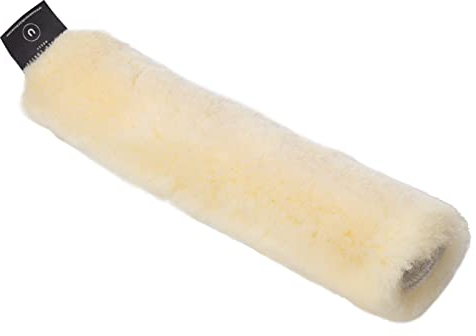 Werner Christ Horse Nasenriemenschoner aus Lammfell – Pferde Nasenschoner für Halfter, Trensenzaum, Kopfstück, Zaumzeug aus echtem Schaffell, one Size (28 cm), Fell in Natur