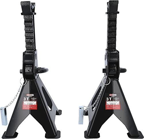 KS Tools - 160.0370 - Chandelles à crémaillère - Chandelles Voiture 3 tonnes - Hauteur Max. 425 mm - Hauteur Min. 295 mm