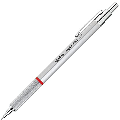 rOtring Rapid PRO Druckbleistift | 0,7 mm | Silberfarbener Schaft