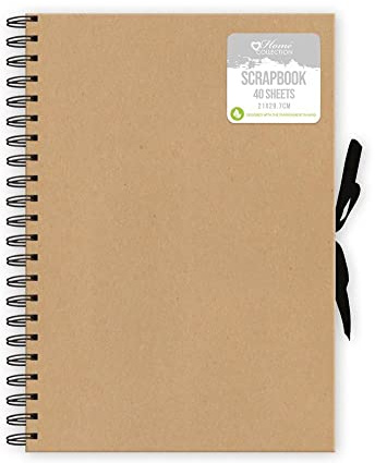 A4 Kraft Ribbon Scrapbook, Photo Album, Display Book, Thick Brown Portrait Card