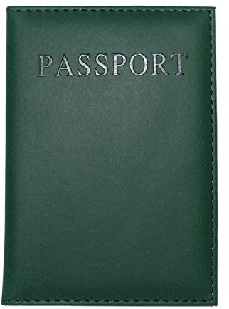 Spirtan Reisepasshülle aus Kunstleder – Schlanke Schutzhülle für Ihren Reisepass, kompakte Passhülle mit kleinem Innenfach für Karte oder Ticket – Für Damen und Herren (Dark Green)