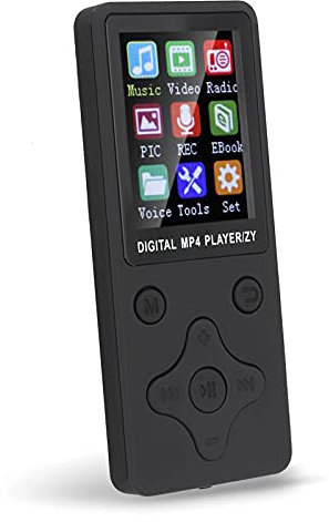 Hakeeta Bluetooth MP3/MP4 Player with Earphones, 1.8'' Portable Musik Player support 32G Memory Card,music, radio, recording, video, e-book etc. Suitable for Jogging, Relaxing etc(black)