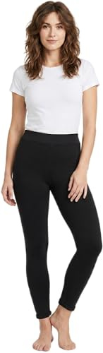Trifolium Womens Ultra-Insulating Thermal Winter Furry Fleece Lined Leggings: Cozy Comfort for Cold Days Black UK 14-16 Factory Label M (LG7106-300g-BK-M)