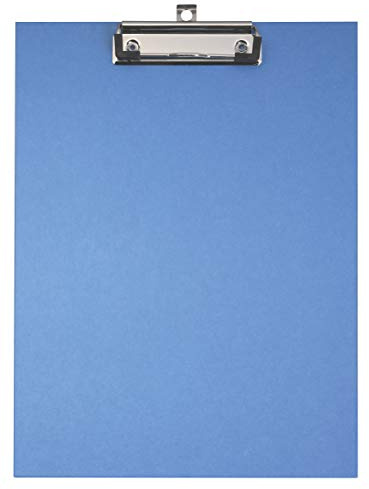 Exacompta 17292E Umwelt-Klemmbrett Öko. Made in Germany. Mit stabilem Pappkern und farbigem Papierbezug außen für DIN A4 blau Blauer Engel ideal für Inventur und Lagerwirtschaft