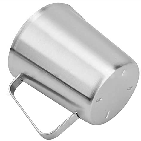 Verre doseur en acier inoxydable - 1 l - Pot à lait en acier inoxydable - Idéal comme ustensile de cuisine et accessoire de pâtisserie - Parfait pour la cuisson, la cuisson, le mélange