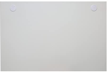 STIER Schreibtischplatte 120x80cm, weiß, melaminbeschichtet, 25mm dick, mit Kabeldurchlässen, Tabletop, modernes Design