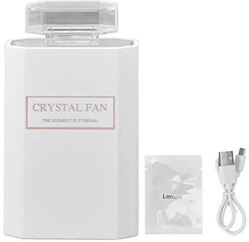 Tnfeeon Mini Ventilateur Portable, Petit Ventilateur de Poche Rechargeable USB Portable avec Batterie 1200 MAh(Blanc)