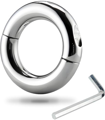 Stainless Steel Cock Ring for Men, Metal Penis Ring Male Delay Device,50mm | Couples Delay Control Stimulator,Erection Enhancing Pleasure Device Private Role Play
