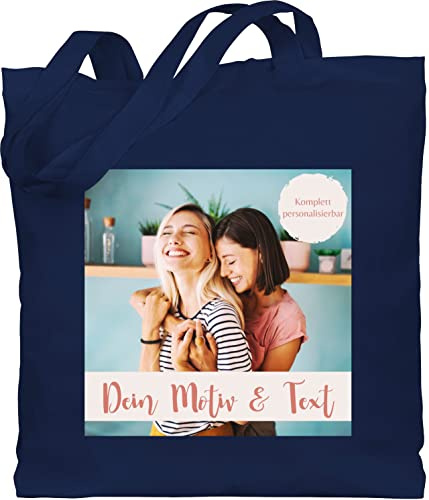 Geschenk mit Namen personalisiert by Shirtracer - Baumwolltasche - eigenem - Eigenes Foto I Eigenes Bild