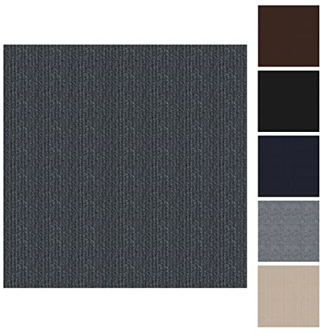 CUCOS Carpet Tiles Peel and Stick, 30x30CM Squares Floor Tile, Soft Padded Carpet Tiles, Self Adhesive Dark Grey 20 Pack