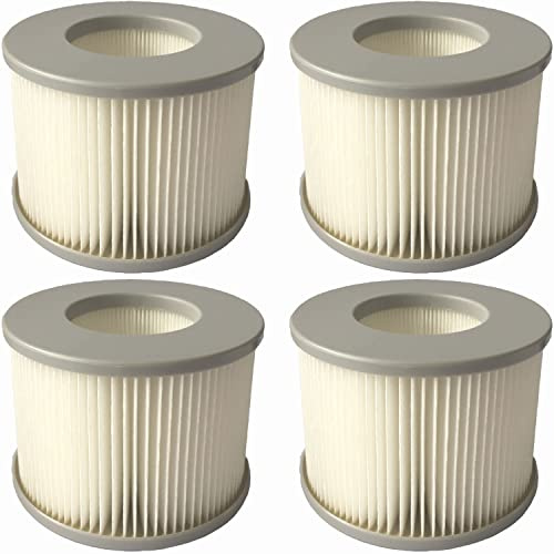 WINOK Lot de 4 cartouches filtrantes pour jacuzzi MSPA - Lot de 4 cartouches filtrantes de rechange pour piscines gonflables - Cartouche filtrante pour sous-marins chauds et spa à bulles portable -