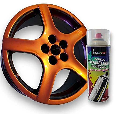 PMcolours Flip Flop Lack mit Multi Color Chamäleon-Effekt ROT, Sprühdose 400 ml, BCB-Basecoat (rot-gold)