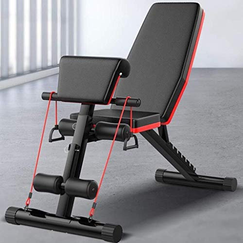 Hantelbank, multifunktional, Fitness-Stuhl, Hantelbank, faltbar, Hantelbank, verstellbar, für Heimtraining, Fitnessstudio, Gewichtheben, Sit-up-Ab-Bank, flacher Neigungswinkel, Mehrzweck-Exe