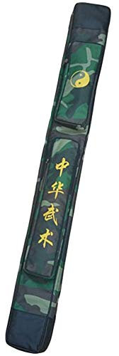 KOINEN Schwerttasche, Tai Chi Tragetasche, Chinesische Kung-Fu-Schwert-Tragetasche, Tarnung, EIN- und doppellagiger Waffenkoffer, Oxford-Stoff mit PU, einlagig (Color : Single Layer)