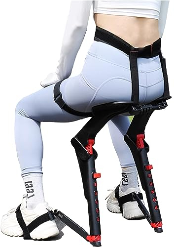 Miuxe Wearable Chair Unsichtbare Sitze, Tragbarer Faltbarer Reisehocker, Der Bis Zu 100 Kg Trägt, Stuhlfreier Stuhl, Tragbare Bein-Ergonomie, Leichter Sitz Zum Angeln, Konzert, U-Bahn, Bus
