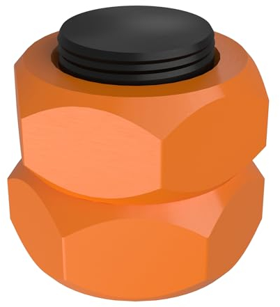 Generisch Anhängerkupplung Abdeckung, AHK Kappe, PKW, Anhänger, Quad, Wohnwagen - Kontermuttern hochwertiger 3D-Druck, TPU, Orange-Schwarz
